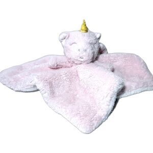 Dreamgro Lovely Baby Security Blanket Pink Fluffy Unicorn Rattle